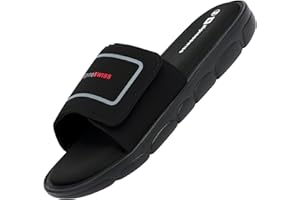 Alpine Swiss Gabe Men's Cloud Slide Sandals | Ultra-Comfortable Shock-Absorbing Foam Insole with Arch Support | Adjustable Strap Waterproof Anti-Slip Traction | Great for Recovery Gym Shoes