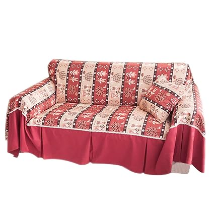 Amazon Com Zone Cotton Sofa Slipcover 1 Piece Rustic Decorative