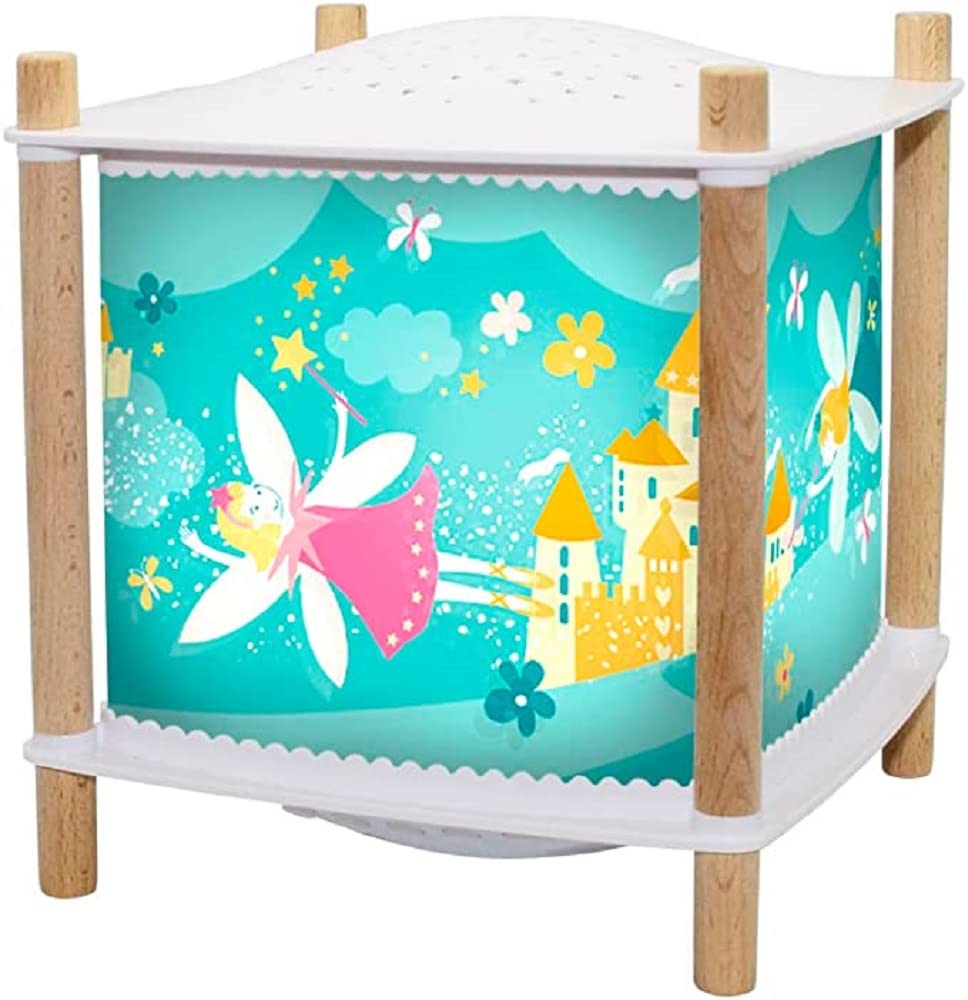 TROUSSELIER - Princesses - Night Light - Revolution 2.0 Lantern - Children's Gift - Musical Star Projector - Music & Evening Story - Detects Crying - Rechargeable