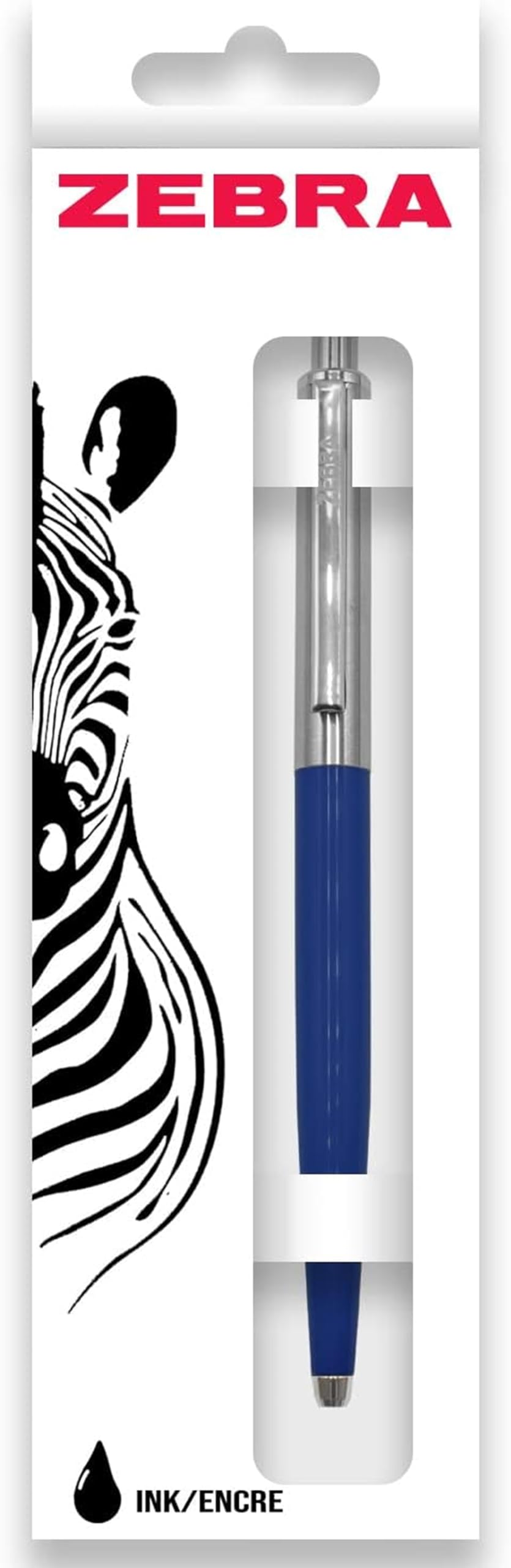 Zebra Pen 901 Blue Ballpoint Pens, Sleek & Stylish Biro Pen, Retractable & Reliable, Black Ink, Premium Blue Barrel Ball Point Pens With Presentation Case - Fine Point, 1 pk – Blue