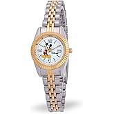 Disney Officially Licensed Mickey Mouse Watch – Stylish Mickey Mouse Watch for Women – Classic Watches Fans – Women's Stainless Steel Watches with White Dial