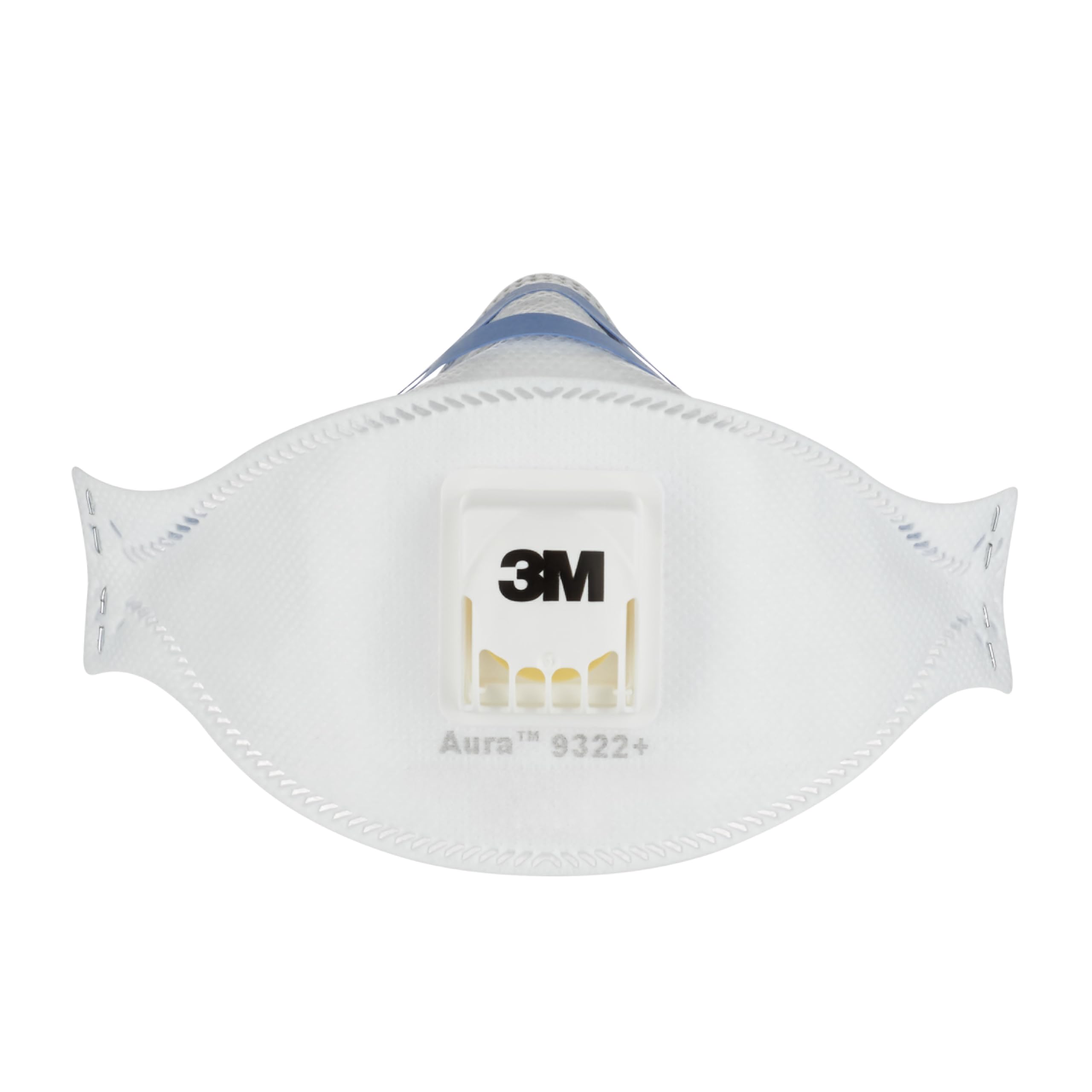 3M Aura 9322+ FFP2 Respirator, Valved FFP2-Mask for Hand Sanding and Power Tool work, White, 5 Pack
