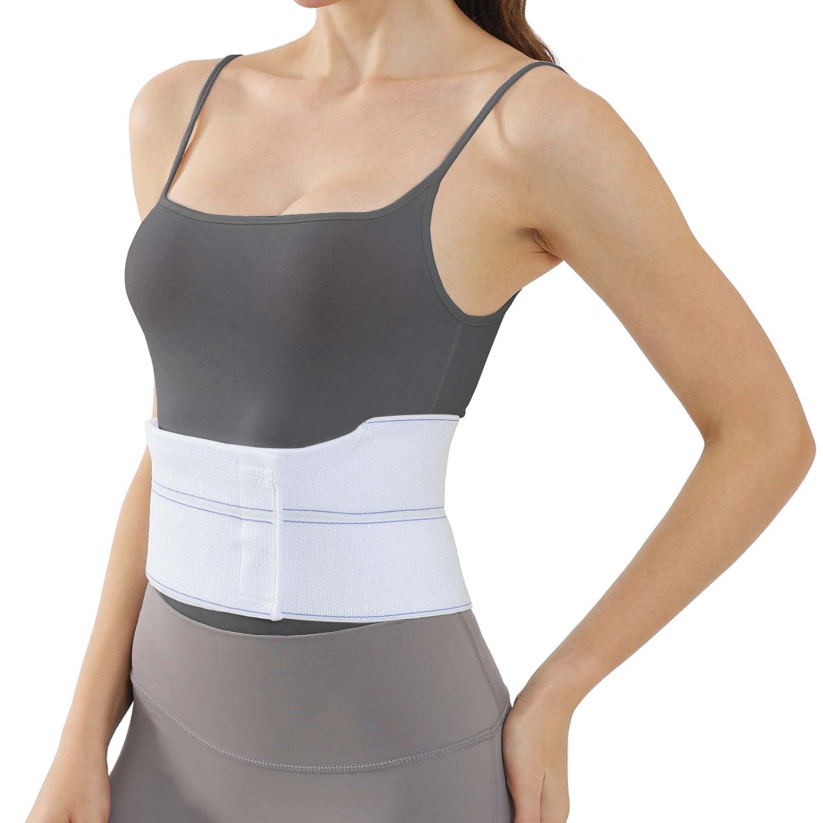 Lixinsunbu Broken Rib Brace Cracked Ribs Abdominal Binder Back Support Belt Chest Compression Wrap Back Support Costochondritis for Bruised, Fractured or Dislocated Ribs Protection