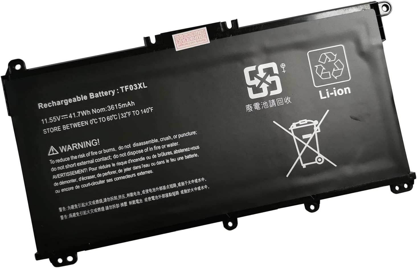 XITAIAN 11.55V 41.7Wh 3615mAh TF03XL TF03041XL 920046-121 Replacement Laptop Battery for HP Pavilion 17-AR050WM 17-AR007CA 15-CC 15-CD 14-BF Series HSTNN-LB7X TPN-Q188 TPN-Q190