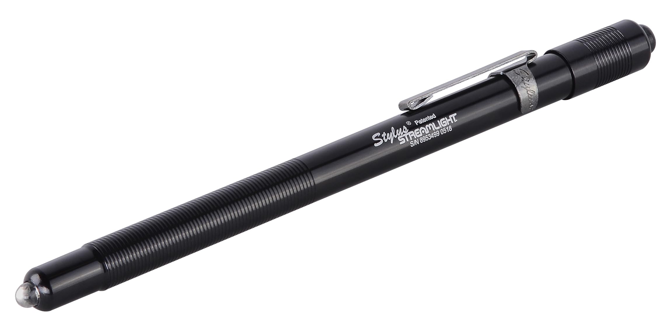 Photo 1 of Streamlight 65022 Stylus 2-Lumen Blue LED Pen Light with 3 AAAA Alkaline Batteries, Black