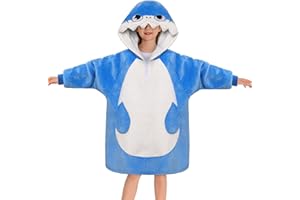 OLAOLA Wearable Blanket Hoodie for Kids - Oversized Animal Hooded Blanket - Soft Warm Cozy Sherpa Fleece Sweatshirt