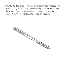 METALLIXITY Double Ended Stud Screws