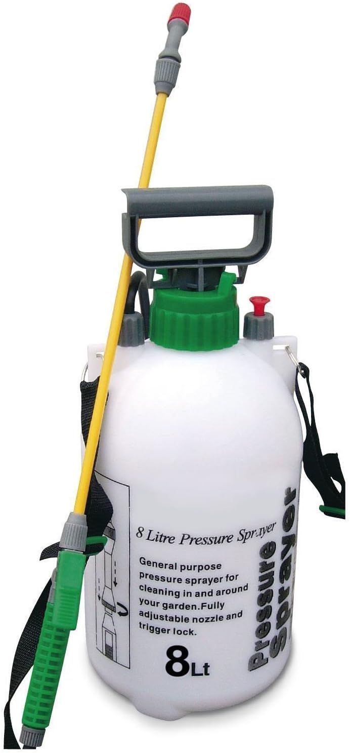 8L Litre Pressure Sprayer Bottle Pump Plant Water Chemical Weed Killer Mister-3 Years GUARANTEE!