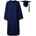 GraduatePro Matte Graduation Cap and Gown 2024 Set Bulk with Tassel for High School & College 12 Colors