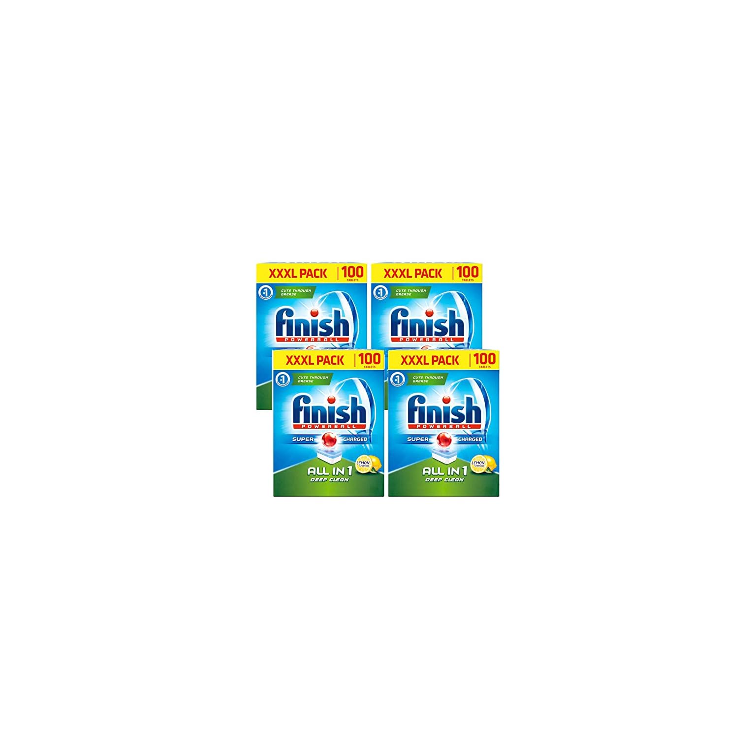 Finish Powerball All in One Deep Clean Dishwasher Tablets, Lemon