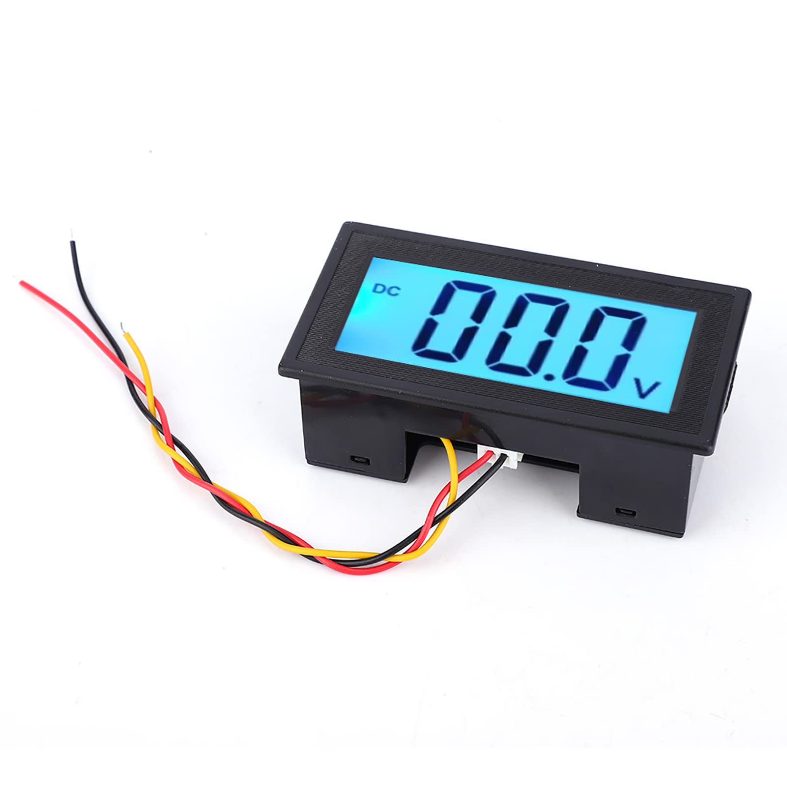 LCD DC Voltmeter,YB5135D Digital Three Wire Voltage Meter Monitor Voltmeter,LCD Display with Blue Backlight,ABS Waterproof Shell,High Measurement Accuracy (fully sealed DC0-300V)