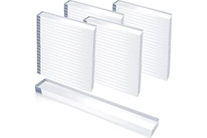 Innconee 100 Pcs 1/8" x 1/4" x 2" Clear Setting Blocks for Glass Shower Glass Shims Bulk Clear Plastic Setting Blocks for Mirrors Bathroom Shower Mounting Room Kitchen Window Spacer Construction Shim