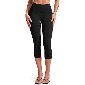 INGIA No Front Seam Scrunch Capri Leggings 16'' / 19'' | High Waist, V-Back, Scrunch Booty, Workouts, Yoga, Gym Pants, for Wo