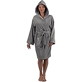 Alpine Swiss Stacy Women Hooded Bathrobe Cotton Terry Cloth Robe for Women Super Absorbent Quick Drying Luxury Hotel Spa Robe