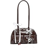 GORGLITTER Women's Y2k Bow Coquette Purse Kawaii Shoulder Bag Cute Aesthetic Japanese Bag