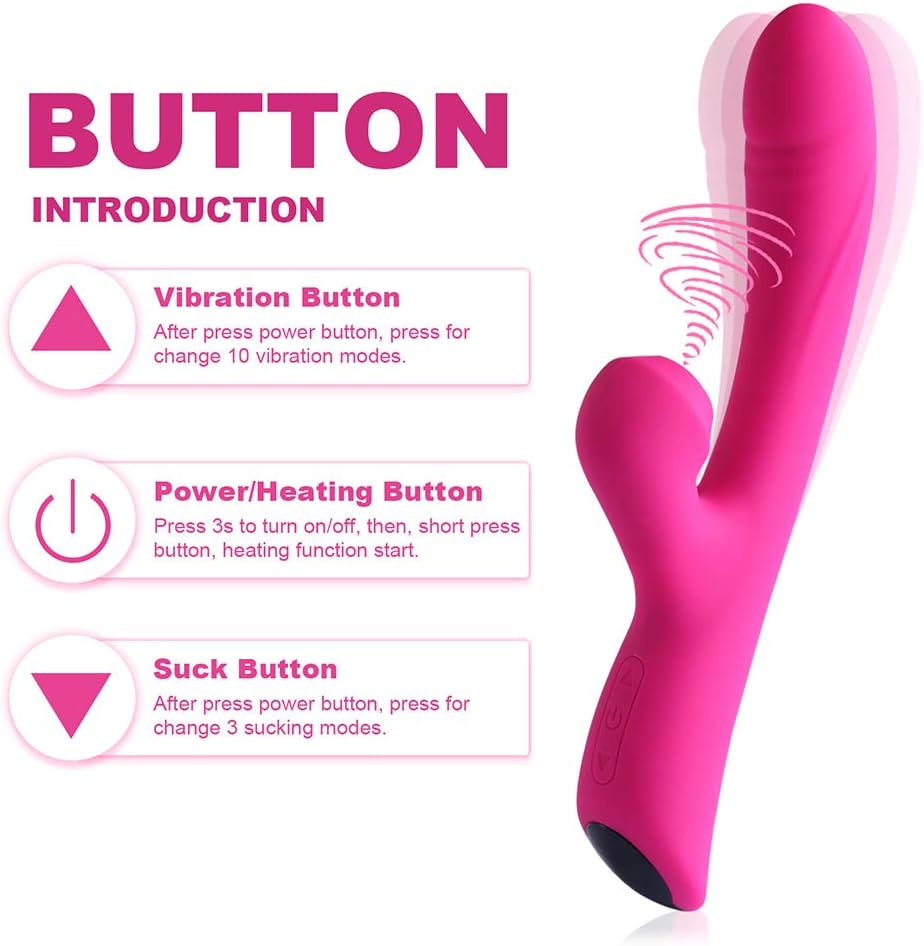 Portable S^u^cking Pleasure USB Rechargable Dual Motor Cordless Waterproof R-á-bbit V-ǐ-brà-tǒrs with 10 Speed & 3 Sùck Modes Best Rated for Travel Gift