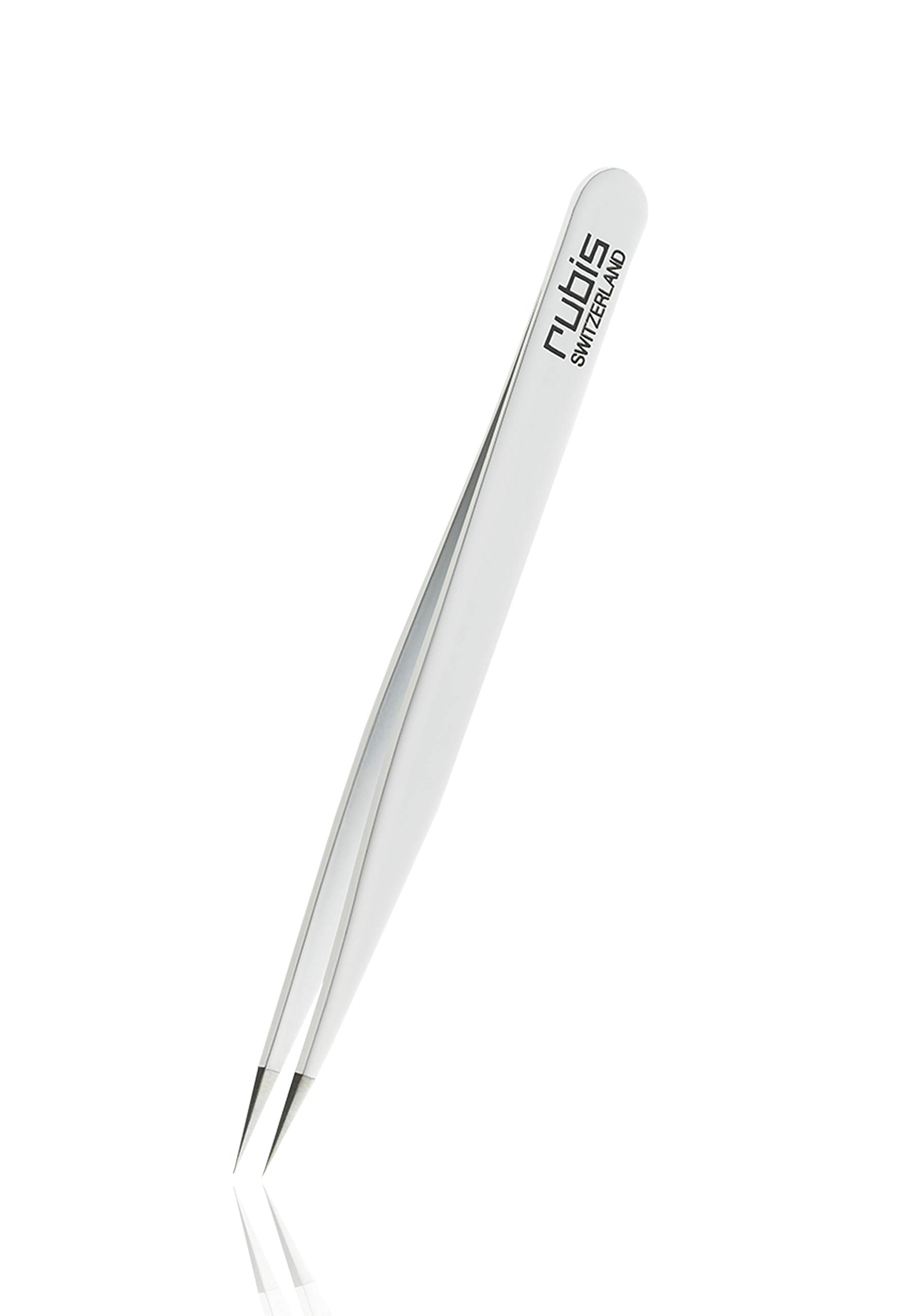 Rubis Splinter Tweezers - Pointed Tweezers for Splitters and Ingrown Hair - Pointed Tweezers (White)