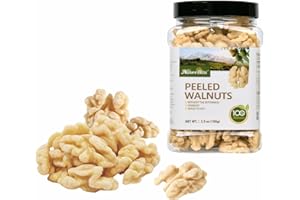 Naturebliss Premium Peeled Walnuts Halves, Skinless Raw Walnuts Texture, Sweet, Crisp, No Salt Added, Healthy Nuts Power Snacks Ideal for Salads, Baking and Cooking (3.5 OZ/Pack of 1)