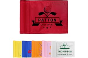 Custom Golf Flag Personalized - Double Sided Pin Flag for Practice Green, Backyard with Your Logo, Photo or Text, Golf Gift &