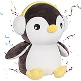MMguai 16" Cute Penguin Stuffed Animals, Large Brown Penguin Plush Cushions Pillow Toys Room Decor, Soft Penguins Big Plushies Gift for Kids Girl Boy, Birthday, Christmas