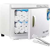Hot Towel Warmer Cabinet with LED Light - JXSDLIY 23L Large Capacity Towel Cabinet for Bathroom 2-in-1 Professional Hot Towel Warmers for Facials SPA Massage Salon Heats Up Quick Towel Heater (white)