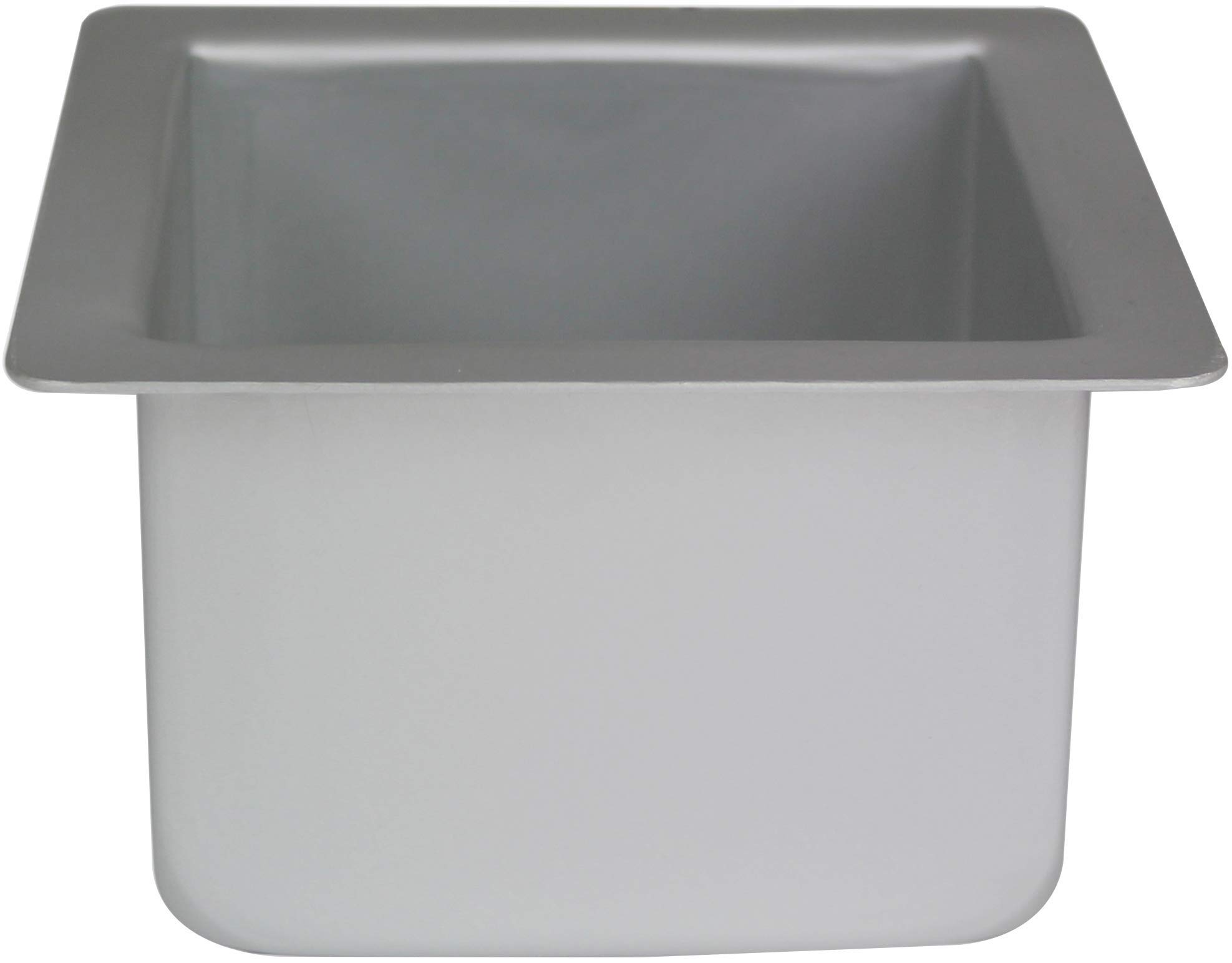 PME SQR064 Anodised Aluminium Square Cake Pan 6 x 6 x 4-Inch Deep, Silver
