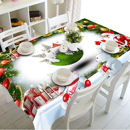 Natale In Cucina.Shuangklei Tovaglia Di Natale Cucina Tavolo Da Pranzo Decorazioni Tavola Da Pranzo Rettangolare Per La Casa Copre Addobbi Natalizi 60x60cm Amazon It Casa E Cucina