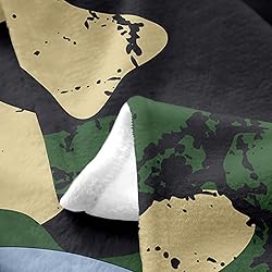 Army Camouflage Fleece Throw Blanket, Military