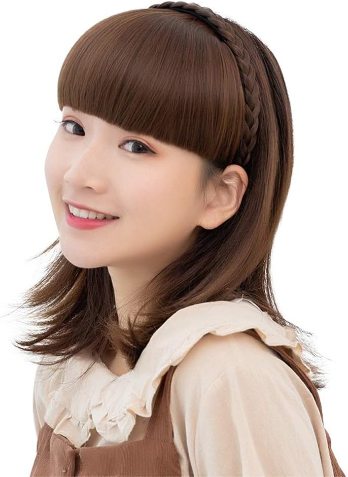 Women Hair Wig Wig Short Bob With Fringe Brown Make Up Party Fancy