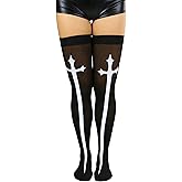 ToBeInStyleWomen's Gothic Cross Opaque Thigh Hi