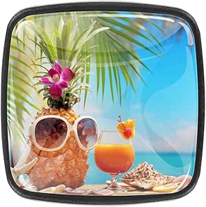 Paquete de 4 perillas para tocador, tiradores cuadrados para cajón, con