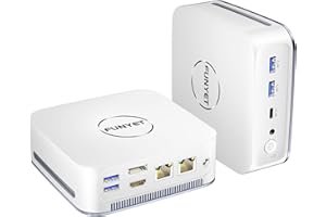 FUNYET Mini PC Gaming PC, Desktop Computer with Intel 12th Gen Alder Lake N95(up to 3.4GHz), 16GB DDR4 RAM 512GB SSD, Supports 4K Displays, Windows 11 Pro White