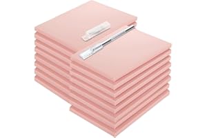 DIRBUY 16 Pcs Linoleum Blocks for Printmaking 4x6 - Pink Rubber Carving Block - Printmaking Supplies with Carving Knife, Soft and Easy to Carve
