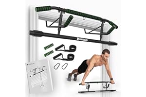 KAKICLAY New Upgrade Pull Up Bar for Doorway - Foldable Design & Space-Saving, Upto 440 Lbs Capacity, No Screwing or Slipping - USA Original Patent, Designed, Shipped, Warranty