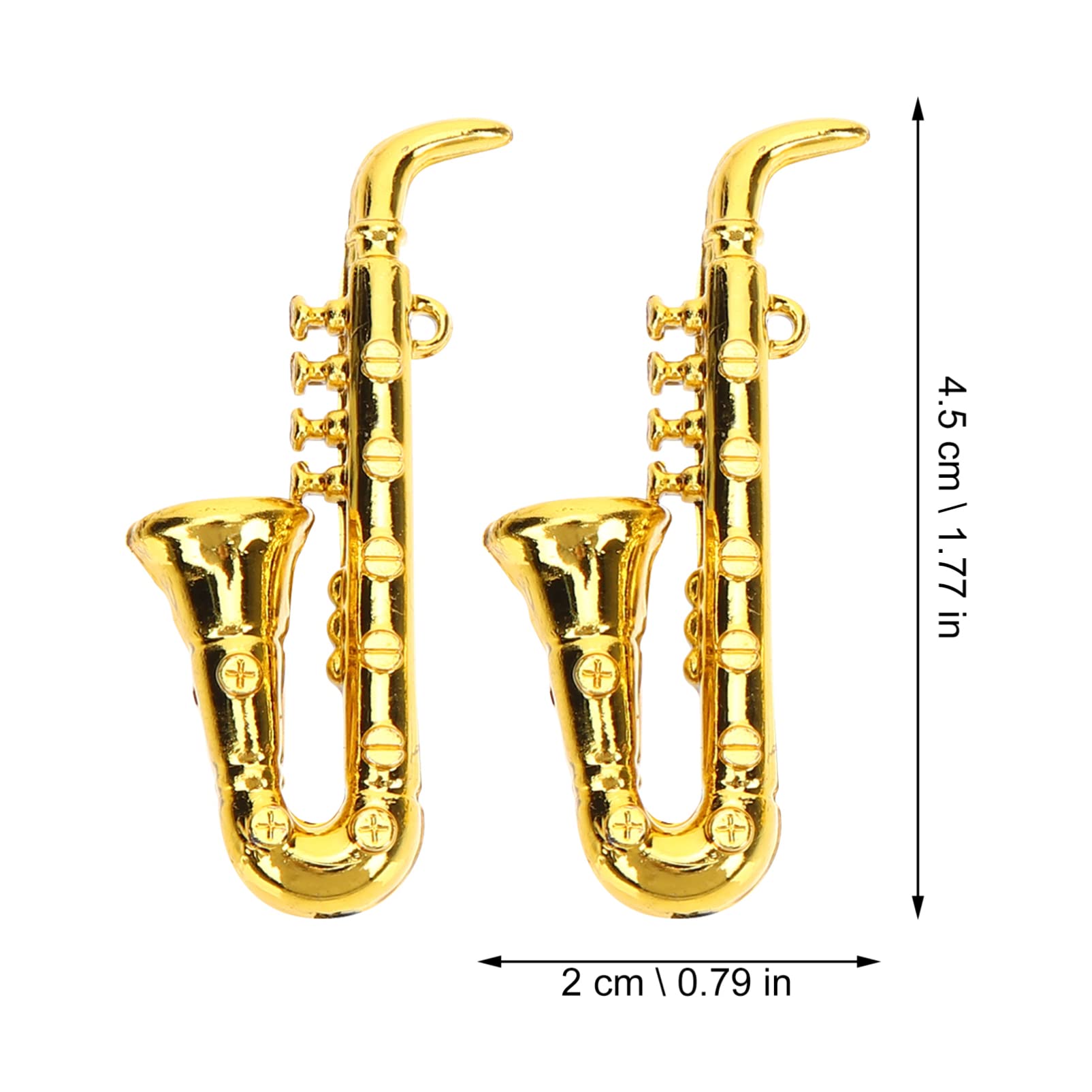 Kisangel Kisangel 10Pcs Miniature Musical Instruments for Dollhouse Decor Golden Saxophone Ornaments for Christmas Tree and Home Decoration
