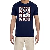 Navy Houston Nico Collins Text Pic T-Shirt