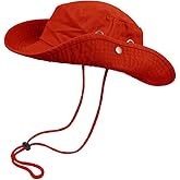 Bucket Hats with String Wide Brim Hiking Fishing UV Sun Protection Safari Unisex Boonie