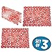 mDesign Decorative Kitchen Plastic Sink Protector Set, Quick Draining - Protect Surfaces and Dishes - Modern Floral Design - Includes 1 Saddle, 2 Large Mats - Set of 3 - Red