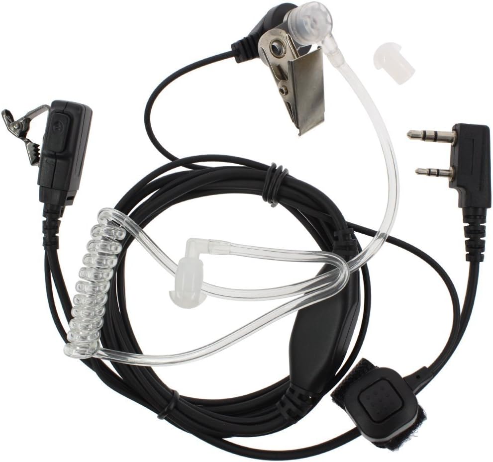 Tenq Covert Acoustic Tube Earpiece Headset Mic with Finger PTT for Kenwood Radio Tk3118 Tk3130 Tk3131 Tk3160 Tk3170 Tk3173 Etc 2pin: Home Audio & Theater