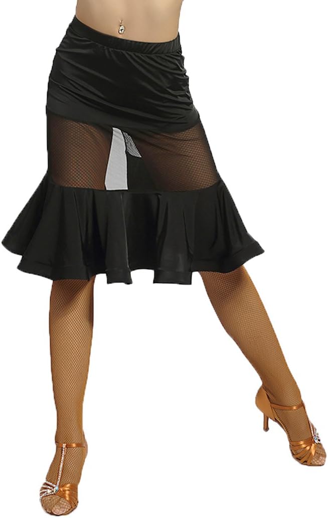 SCGGINTTANZ G2040 latin ballroom dance professional yarn connected fishtail style skirt