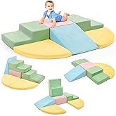 KIZLAND Toddler Climbing Toys Indoor,6 Pieces Colourful Foam Blocks, Climbing Toys for Toddlers, Baby Foam Blocks Climb Structures Indoor Climb&Crawl Activity Play Set