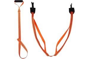Fukaisu Deer Drag Harness, Deer Drag Rope with Reflective Strip Heavy Duty Hunting Sled Essentials Gear Accessories Double Ch