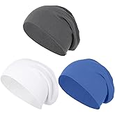 Bohend Bohemian Beanie Hats Headwear Cap Stretch Non Slip Bandanas Sleep Turbans Hats for Women Men Close top Head Covering