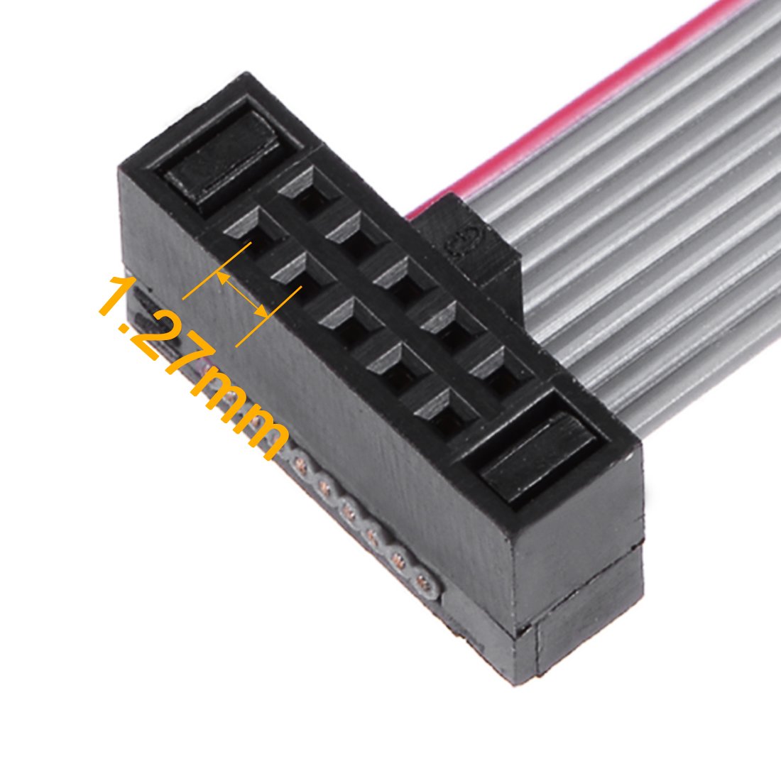 Sourcing Map Idc Wire Flat Ribbon Cable Fc/Fd Connector A-Type 14pins 2.54mm Pitch 0.2m Length