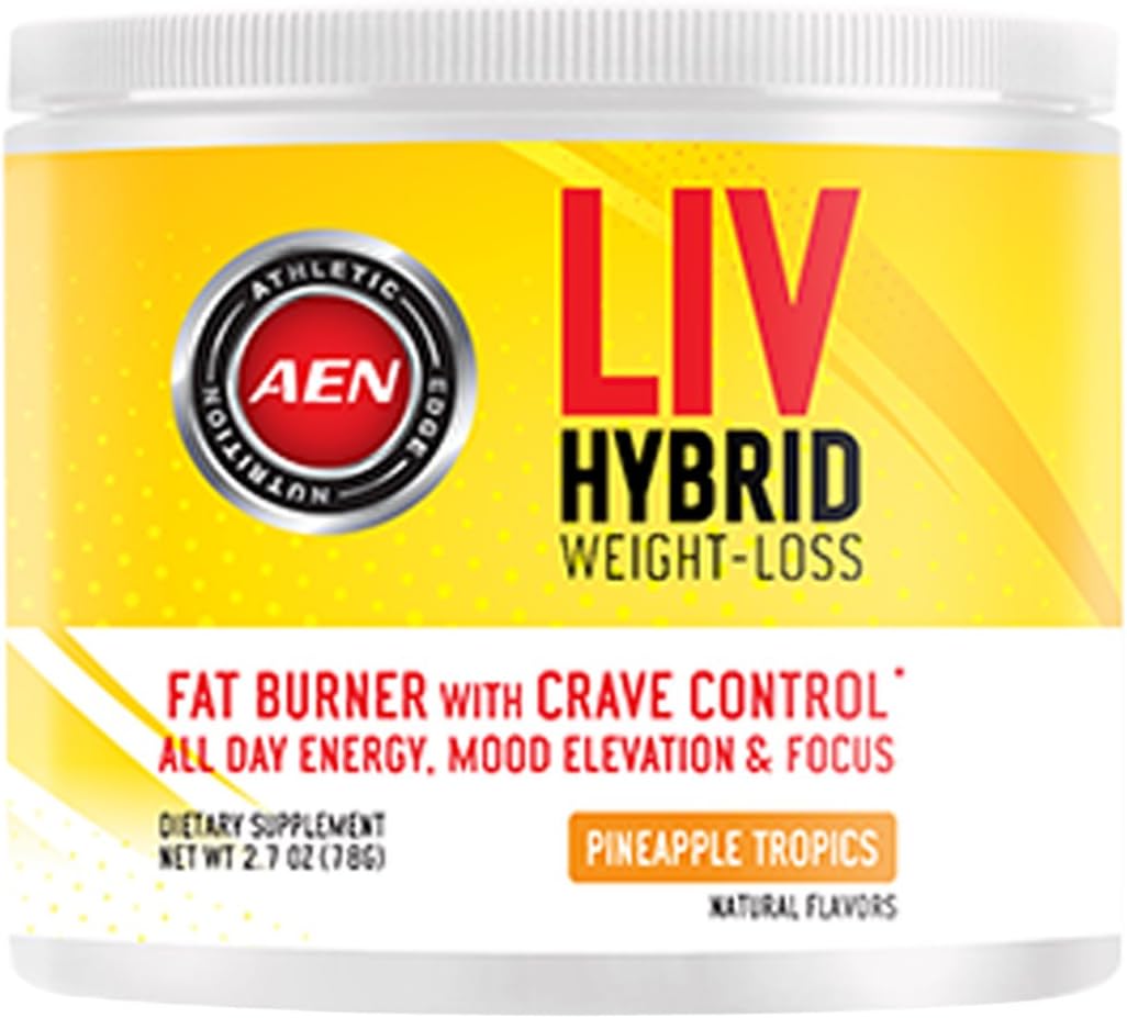 Athletic Edge Nutrition Liv Hybrid Weight-Loss Supplement, Pineapple, 78 Gram