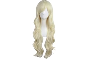 MapofBeauty 28 Inch/70 cm Charming Women Long Curly Full Hair Wig (Light Blonde)