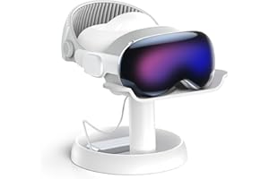 UPOK Desktop Stand Compatible with Apple Vision Pro/Meta Quest 3/Oculus Quest 2 - Universal VR Headset Stand Charging Holder | Easy Assembly (White)