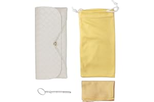 YKEBVPW Leather Eyeglass Case Sunglasses Storage Bag Slim Portable Glasses Pouch for Men and Women Thin Flat Eye Glass Sleeve