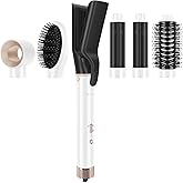 6-in-1 Hair Dryer Brush, 110,000 RPM High Speed Hair Dryer with Air Straightener, 28mm AUTO Curlers, IG INGLAM MegaAIR 2.0 Multi-Styler Set Volumizing and Shape, White