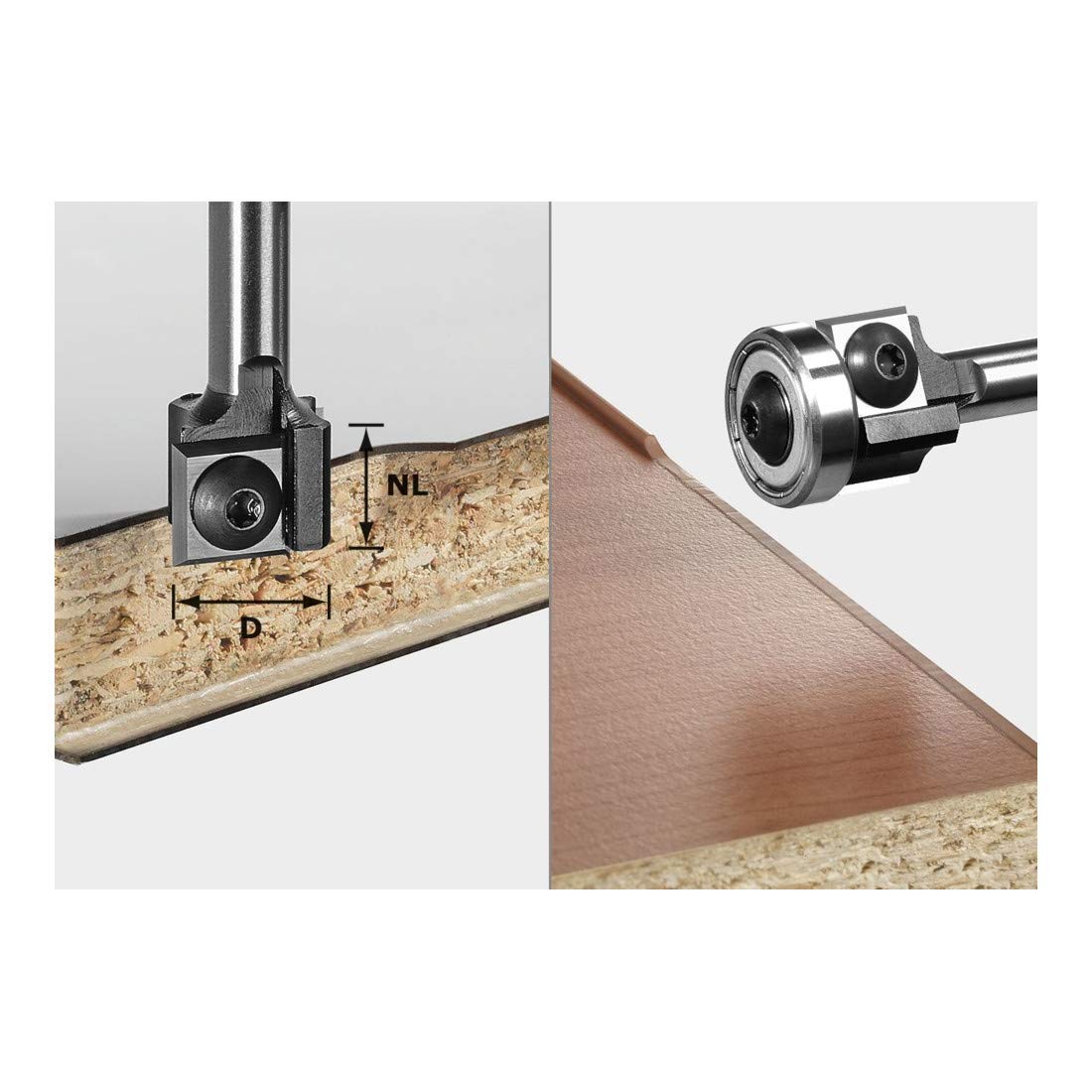 Festool Placas reversibles de la fresa de enrasado S8 HW D19 12x12 KL OFK